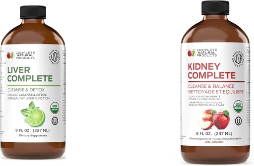 [BRSROHQTOJ6Q4AA3] Complete Natural Products Liver Complete 8oz &apos; Kidney Complete 8oz Bundle
