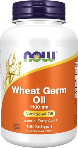 [BRSWIYQ6PJ5ROYI7] NOW Foods Supplements, Wheat Germ Oil 1,130 mg with Essential Fatty Acids (EFAs), Nutritional Oil, 100 Softgels