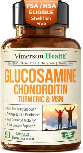 [BRSWKFI7BEBGOAL2] Glucosamine Chondroitin MSM – Joint Support Supplement for Women and Men with Glucosamine Sulfate 1500 mg, Chondroitin and MSM – for Cartilage, Joint Health and Flexibility – 90 Capsules