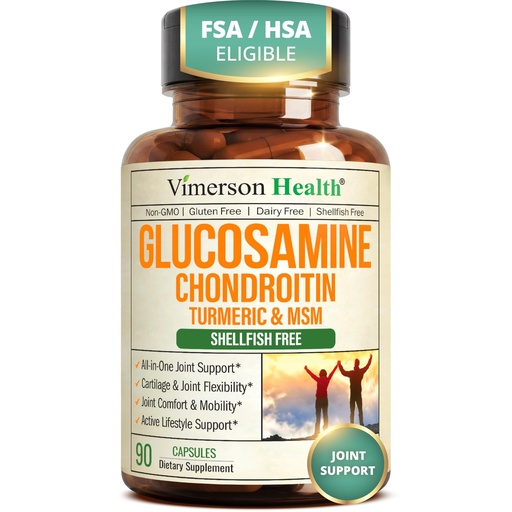 [BRSWKFI7BEBGOAL2] Glucosamine Chondroitin MSM – Joint Support Supplement for Women and Men with Glucosamine Sulfate 1500 mg, Chondroitin and MSM – for Cartilage, Joint Health and Flexibility – 90 Capsules