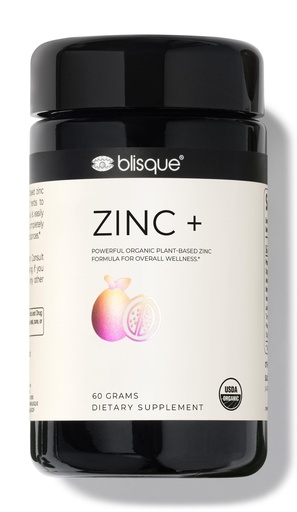 [BRSRM2YZOIMBGG3P] Blisque – Organic Zinc Supplement Sourced from Guava Leaf | for Immune Support, Defense and Boost | with Ashwagandha, Aloe Vera, Ginger, and Turmeric | Vegan | Powder | 60 Grams