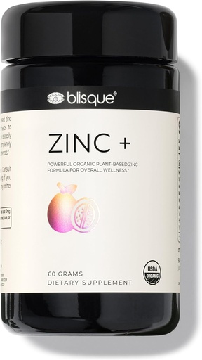 [BRSRM2YZOIMBGG3P] Blisque – Suplemento Zinc Orgánico Fuente de Guava Leaf Silencio para Immune Support, Defense and Boost Silencio con Ashwagandha, Aloe Vera, Ginger, y Turmeric Silencio Vegan Silencio Powder 60 Grams