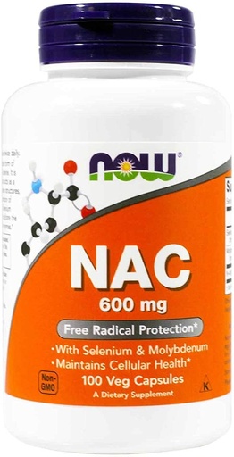 [BRSWIYQ6CACAMFI5] Ahora Alimentos NAC 600 mg - 100 Vcaps 2 Pack