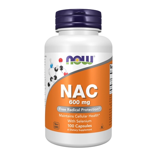 [BRSWIYQ6CACAMFI5] NOW Foods NAC (N-Acetyl Cysteine) 600 mg with Selenium, 100 Capsules (2Pack)