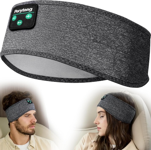 [BRSROCT4AANROFLL] Perytong Sleep Headband - Bluetooth Sleeping Headphones for Side Sleepers - Headphones for Sleeping Comfortable Headband with Thin Speaker Microphone Gift Ideas for Women Men