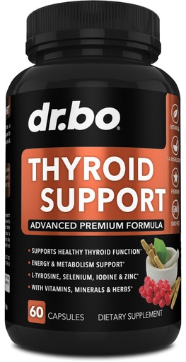 [BRSROYY2OV5RQE36] Thyroid Support for Women & Men Supplement - Natural Metabolism, Mood & Energy Enhancer with L-Tyrosine Selenium Iodine Zinc Bladderwrack Kelp & Ashwagandha Thyroid Supplement Complex Vitamin 60 Pills