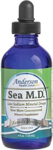 [BRSWIYDRAEPGIEDC] Anderson Sea M. D. 集中追踪矿物落水, 电离电解镁补充剂, 液态镁,易取, 4 fl oz, 60 位服务于玻璃瓶