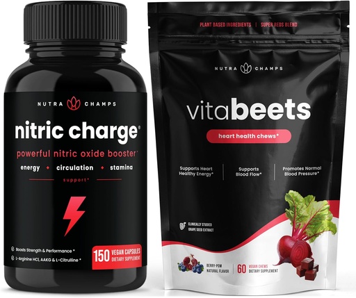 [BRSROCATCBYRQ333] NutraChamps Încărcătură nitrică și VitaBeets Bundle