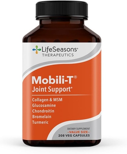 [BRSWGHDQA4NQOCA4] LifeSeasons Mobili-T - Joint Support Supplement - Reduces Aches & Discomforts - Increase Range of Motion - Rebuild Tissue & Cartilage - MSM Chondroitin Collagen Glucosamine & Turmeric - 208 Capsules