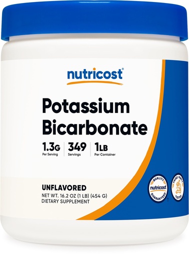 [BRSWYH3YOAMW2ALX] Nutricost Potassium Bicarbonate Powder 1 LB - Gluten Free, Non-GMO