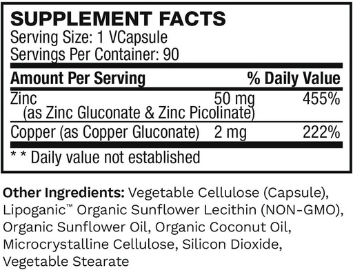[BRSWYFQFOEAR4CLO] Liposomal Cync Picolilate Supplement with Copper, Imumun Smission, Matabolism, และ Sythal Health Potify for man & Womens & Women   soulal Antooxidant | 90 Capsults