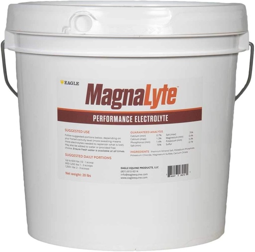 [BRSWYCT7OEFGYHIV] MagnaLyte Loose Salt and Electrolytes for Horses by Eagle Equine | Mineral sea Salt, Trace Minerals, Electrolytes | 20 Pound Bucket