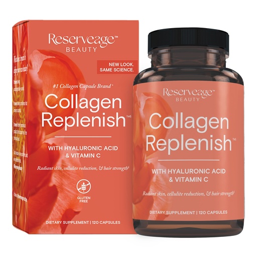 [BRSWIAIQPJ5BADAV] Reserveage Beauty Collagen Replenish - Collagen Booster & Supplement for Healthy Skin Care & Hair Growth - Supports Natural Elastin Production - 120 Capsules (30 Servings)