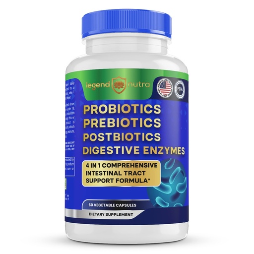[BRSW2AT5O4FA2FLF] Probiotics Prebiotics Postbiotics Digestive Enzymes 4 in 1 Formula 60 Count (Pack of 1)