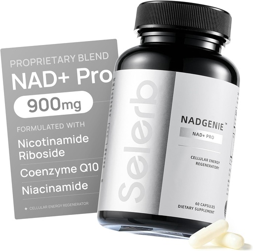 [BRSRAGQTCADR6H33] Selerb NR900 - NAD+ Supplement for Skin Aging Support, Cellular Energy Support and Focus, High Potency - 60 Counts - Wellness Supplements Dietary