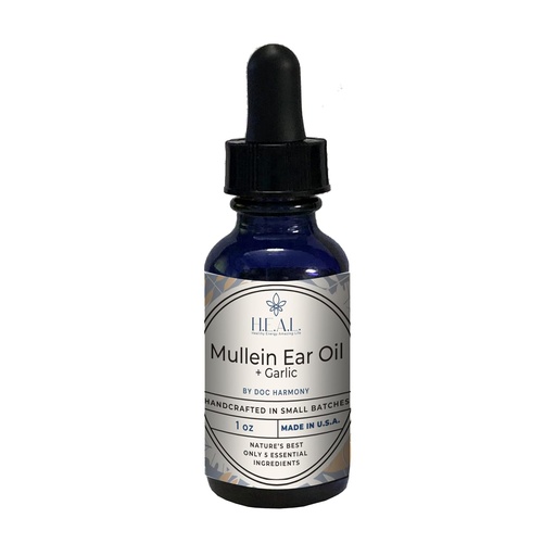 [BRSW2AIDOABBU2DV] Harmony's Mullein Ear Oil + Garlic Óleo - 1oz para oídos secos