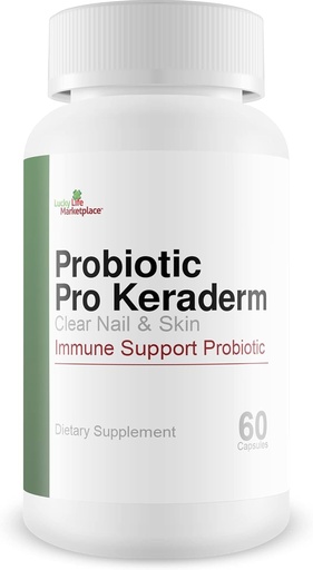 [BRSROZD7B57WYHY2] Probiotic Pro Keraderm - Probiotic Immune Support – Targeted Nail & Skin Formula to Promote Healthy Toenails & Feet - Aid Foot Hygiene from The Inside Out - Help Repair & Stimulate Clear Nail Growth