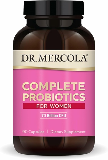[BRSWG2T4AR6QECL6] Dr. Mercola Probiotici completi per le donne - Supporti Gut, Vaginal & Immune Salute - Contiene Lactobacillus Strains - Non OGM, Gluten-Free & Soy-Free - 90 Capsule (90 Serve)