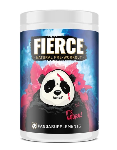 [BRSRAAL3C55Q42TP] Underground Bio Labs Panda Supps Fierce: Natural Pre-Workout with Zero Artificial Ingredients and 300mg Naturally Sourced Caffeine for Clean Energy and Focus (30 Servings)(Fierce Berry)