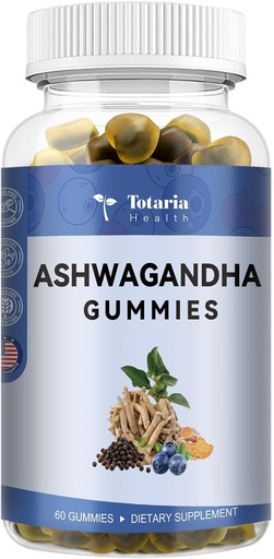 [BRSRAFINPMHRSCDK] Totaria Ashwagandha Filled Gummies w/Magnesium Glycinate, Rhodiola Rose, Blueberry Flavor.
