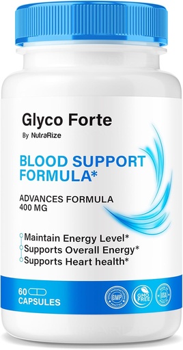 [BRSRAHYPCJ6AMCDO] Glyco Forte kapszula, Hivatalos GlycoForte, hogy fenntartsa az általános egészség, Minden természetes képlet, hogy támogassa a vérkeringést, Premium Glyco Forte Pastillas felülvizsgálata (60 kapszula)