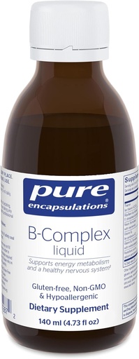 [BRSWGEA2CUAWGCI7] Pure Encapsulations B-Complex Liquid - Рідкий вітамін B Комплекс - для Nerve & Energy Metabolism* - Глютен Безкоштовна і вегетаріанська - 4.73 oz (140 mL)