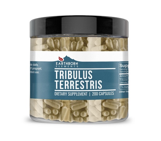 [BRSWYAL3CF7RQCL5] Earthborn Elements Tribulus Terrestris 200 Capsules, Pure & Undiluted, No Additives
