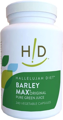 [BRSWIYQ7CYMWIDQ7] Hallelujah Diet Organic Barleymax - Barley and Alfalfa Vegetable Capsules (240 Capsules, 30 Day Supply)