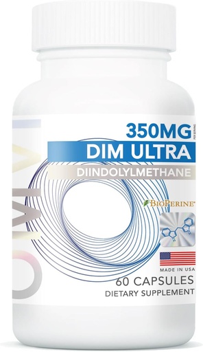 [BRSROGIEOEAROA3Z] Formules Omvi DIM Ultra 350mg 60 Capsules avec extrait de brocoli, BioPerine