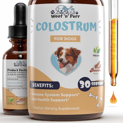 [BRSRAHD5OADRSETL] Colostrum for Dogs - Dog Colostrum - Colostrum for Dogs Allergies - Dog Allergy Relief - Dog Joint Supplement - Colostrum Supplement for Dogs - Bovine Colostrum for Dogs - Dog Itch Relief - 1 fl oz