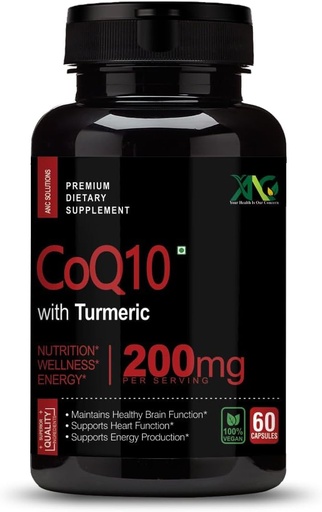 [BRSRAZD2O4BGOCDA] Generic Viva High Absorption CoQ10 with Turmeric - Antioxidant Nutritional Supplements, Heart Health & Healthy Brain Function -Ubiquinol for Mitochondrial Health - 200mg 60 Capsules