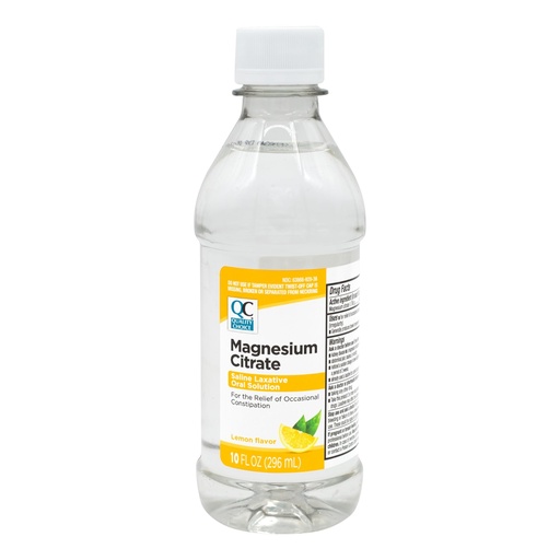 [BRSWIGQLB4GGOHDY] Quality Choice Magnesium Citrate Oral Solution, 10oz - Lemon Flavored Saline Laxative, Supplement for Occasional Constipation Relief, Mag Citrate is a Gentle and Effective Laxative for Regularity