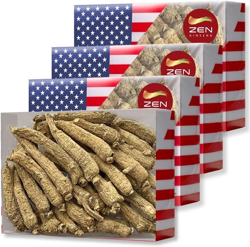 [BRSW2GAEAR5BQEQU] 4 Škatle ročno izbrane ameriške ginseng koren-majhni rep (4oz/Box)  Pospešuje odpornost telesa, energijo in stamin za moške in ženske (16 Oz. (paket 4))