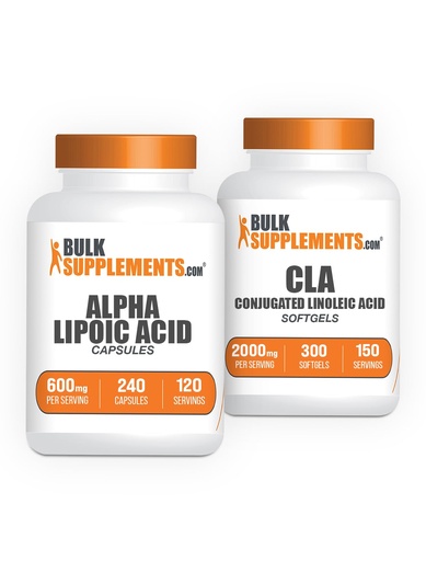 [BRSRA2Q6BZ6QIYA4] BulkSupplements Alpha Lipoic Acid Capsules 240ct + CLA 2000mg Softgels 300ct Bundle
