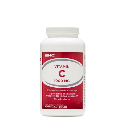 [BRSWIYQ4OQNQAFDY] GNC Vitamin C 1000 with Bioflavonoids and Rose Hips Timed Release 180 Tablets