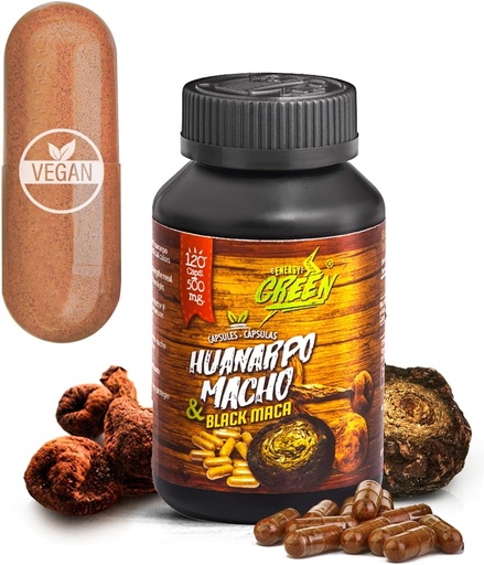 [BRSW2FATCNYQOFA2] Black Maca Root and Huanarpo Macho Capsules l 100% Natural Energizer and Booster l Immune Support for Men (1500mg per Serving) l Male Health supplenent l   Andes