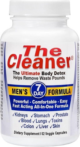 [BRSRAGL3BMBAKHY3] Centuryⁿ Syst𝐞ms The Cleaner Detox, 7-Day Complete Internal Cleansing Formula for Men, Support Digestive Health, 52 Vegetarian Capsules