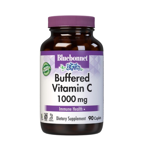 [BRSWIYYOBIBGKF3K] Bluebonnet Nutrition Buffered Vitamin C1000 mg Vegetable Capsules Buffered Calcium Ascorbate for Immune Health Soy Free Gluten Free NonGMO Kosher Dairy Free Vegan Vegetable Capsules, Citrus, 90 Count