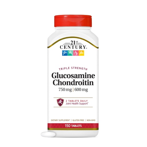 [BRSWIYQBCEIA2234] 21st Century Glucosamine Chondroitin 750/600mg - Triple Strength, Tablets, 150 Count