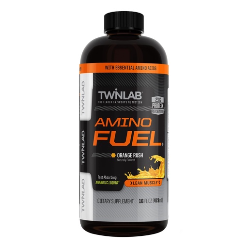[BRSWIYTYO4GB23DE] Twinlab Amino Fuel - Pre-Workout and Post-Workout Energy Drink & Supplement -16 fl oz, Orange Rush