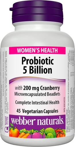[BRSWIFQQDICGEYD2] Webber Naturals Women's Multi Probiotic with Cranberry, 45 capsules