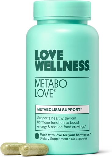 [BRSWGAATBVYGA2AV] Love Wellness Metabolove | Metabolism Booster for Women Supplement | Combat Cravings & Boost Energy Supplement | Cortisol & Thyroid Support for Women | Stimulant Free, Vegan & Gluten-Free | 60 Count