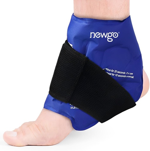[BRSW2HAHOQIQMDQV] NEWGO Ankle Ice Pack Wrap for Sprained Relief, Ice Pack for Ankle Inuries Reusable, Cold Therapy for Ankles Swelling, Post Surgery Recovery - Blue