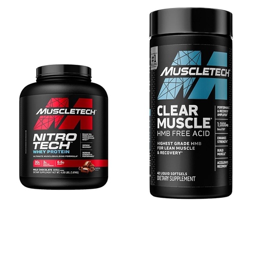 [BRSROBQCC4BBA2Q7] Muscletech Whey Protein Powder Nitro-Tech Whey Protein Isolate & Peptides & Clear Muscle Post Workout Recovery | Muscle Builder for Men & Women