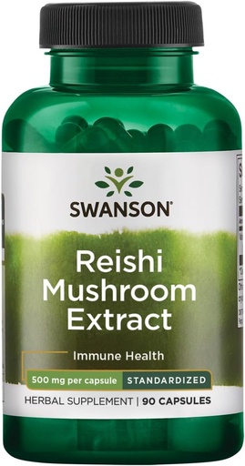 [BRSWGEL4OQCGGDT4] Swanson Reishi Mushroom Extract 500 Milligrams 90 Capsules