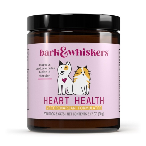 [BRSWYZL6AEGQG2YZ] Bark & Whiskers Heart Health - Cardiovascular Support - Taurine - L-Carnitine - Organic Cheddar Base - for Dogs & Cats - 3.17 oz (90 Scoops)