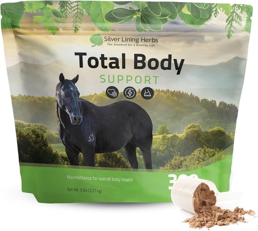 [BRSWIGAIB55RUCYV] Silver Lining Herbs Total Body Horse Supplements Powder for Mental & Overall Health - Promoting Better Skin & Healthy Coat for Horses - Natural Herbal Equinity Horse Supplement - 5 lb Bag