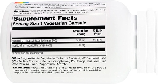 [BRSWIYTYO4GBAFY5] Solaray - フラッシュナイアシン、500mg、100カプセルなし