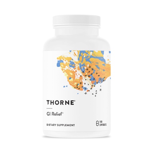 [BRSWIZLROZ6QG3LG] THORNE - GI Relief - Digestion Supplement - Supports Gut Health & Bloating Relief* - Formulated with Marshmallow Root, Aloe Vera Gel, DGL & Slippery Elm Bark - Third-Party Certified - 180 Capsules