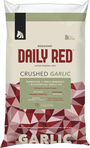 [BRSRA2YZPIJRMD3Z] Daily RED Crushed Garlic - Mineral Supplement for Horses (25 LB Garlic)
